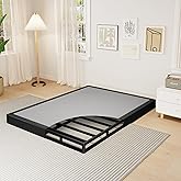 Mashomdec Queen Size 5 Inch Box Spring - Heavy Duty Metal Mattress Foundation (2500lbs Capacity), Noise-Free, Easy Assembly with Removable Fabric Cover