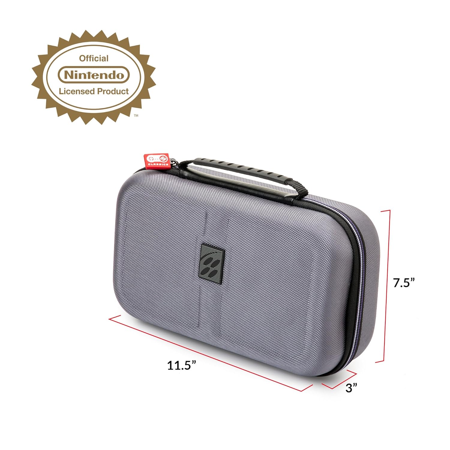 Officially Licensed Nintendo Super Nintendo Entertainment System Carrying Case – Protective Deluxe Travel System Case – Grey Ballistic Nylon Exterior: Video Games