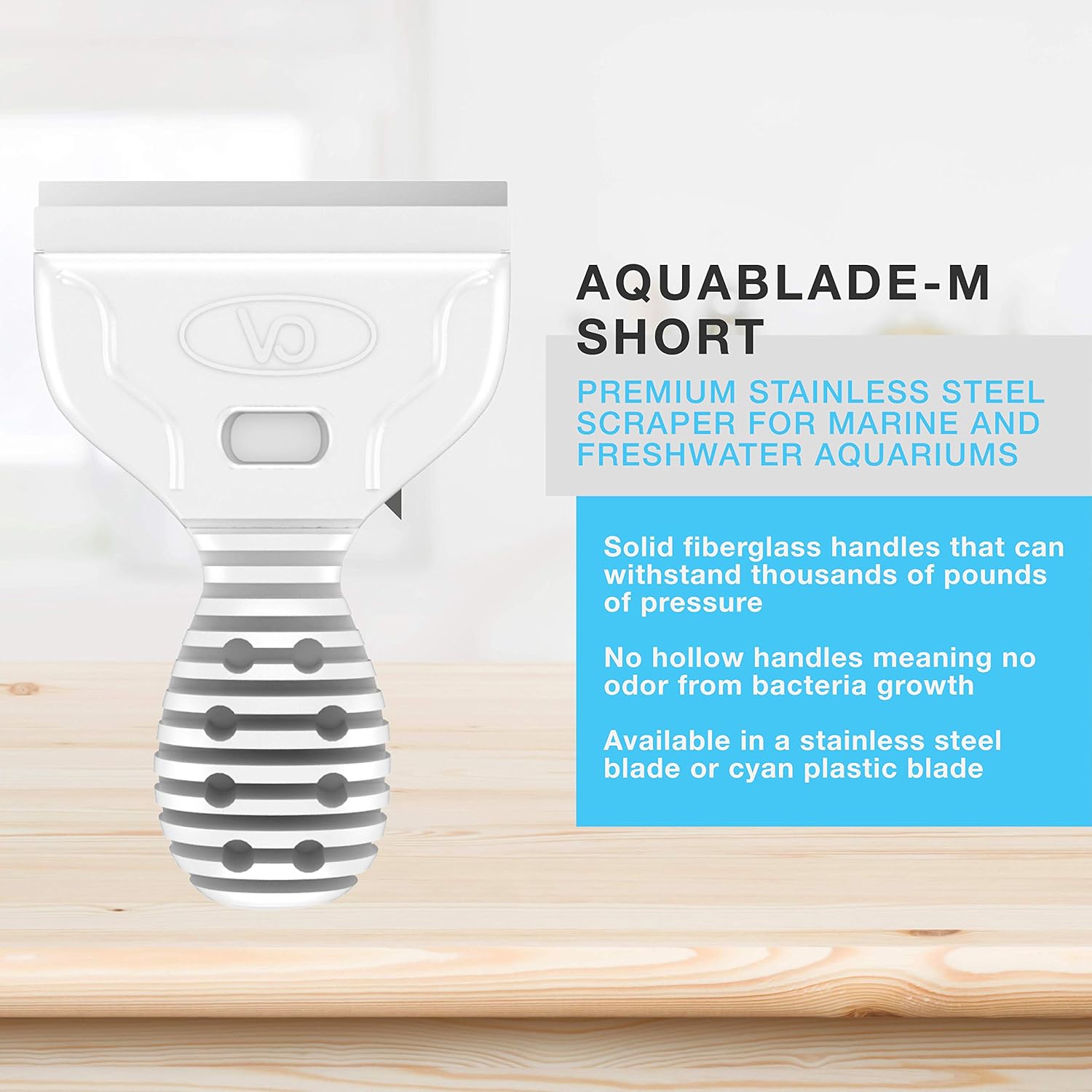 Continuum Aquatics AquaBlade M - Short Stainless Steel Aquarium Scraper to Clean Aquarium Tank : Kitchen Utility Knives : Pet Supplies