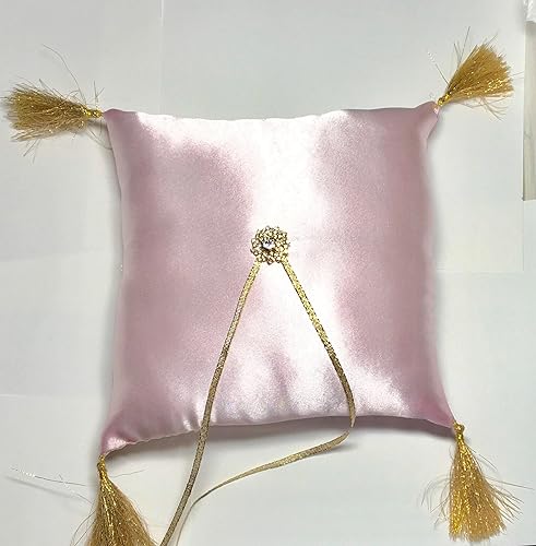 Amazon Com Wedding Ring Bearer Pillow Light Pink With Gold