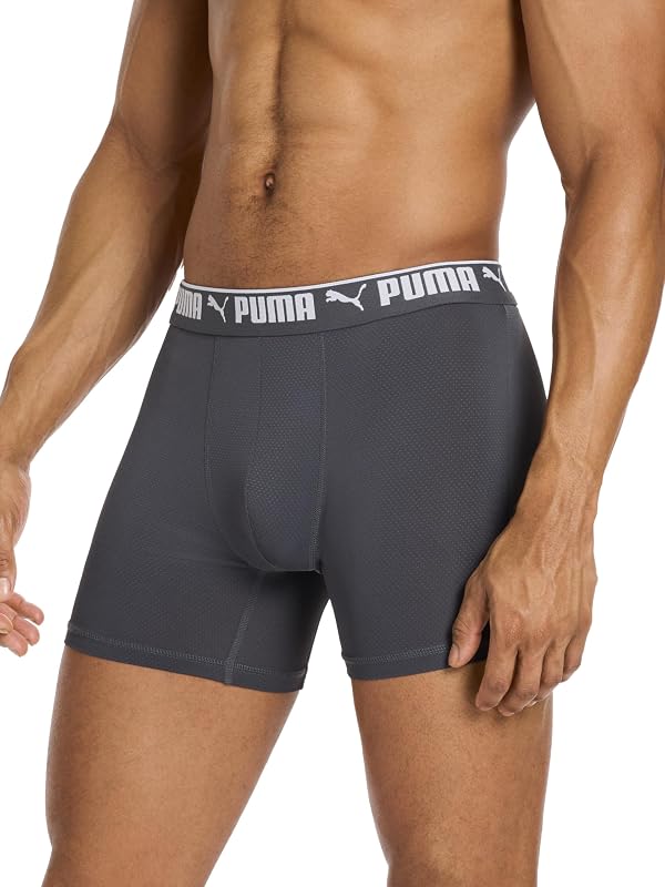 Herren 360-degree Mesh 5 Pack Boxer Briefs Retroshorts, Schwarz/Castlerock/Club Navy, Small — Foto 3 von 7