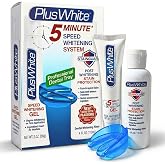 Plus White Premier Whitening System - 5 Minute Speed Whitening Gel, Comfort Fit Mouth Tray &amp; StainGuard Post - Dentist Approved &amp; Professional Grade (2 oz Tube, Mouth Tray and 4 oz Post Rinse)