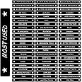 Tenare Toolbox Organization Magnetic Labels - 66 Pcs Steel Tool Chest Drawer Labels (4.5x0.75) |Magnets, Quick & Easy Organizer | Fits All Brands, Cabinets & Tool Boxes(Black)