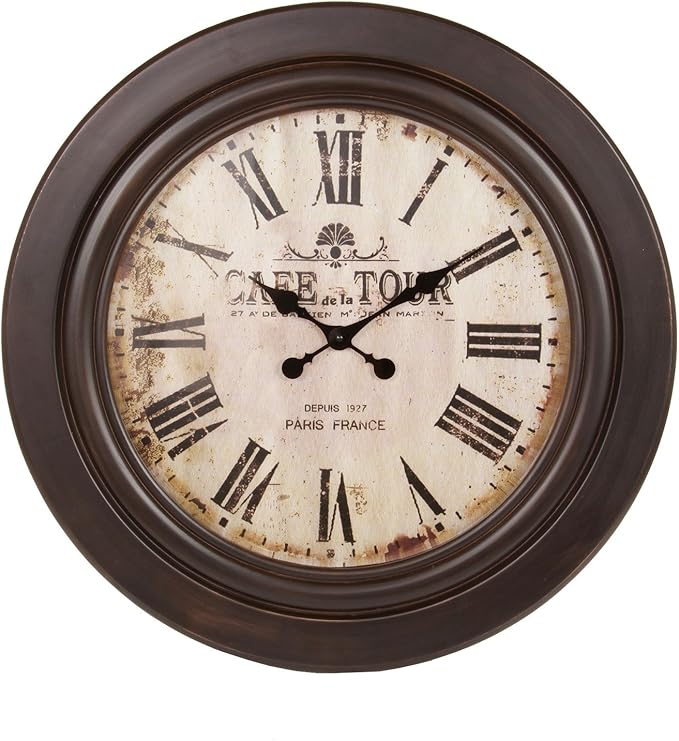 Privilege International 63424 Wooden Wall Clock, Vintage