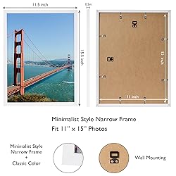 HEYTUYA 11x15 inch Picture Frame White for Wall