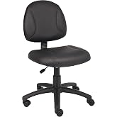 Boss Office Products Posture Task Chair Without Arms in Black, Low-Back (B305)