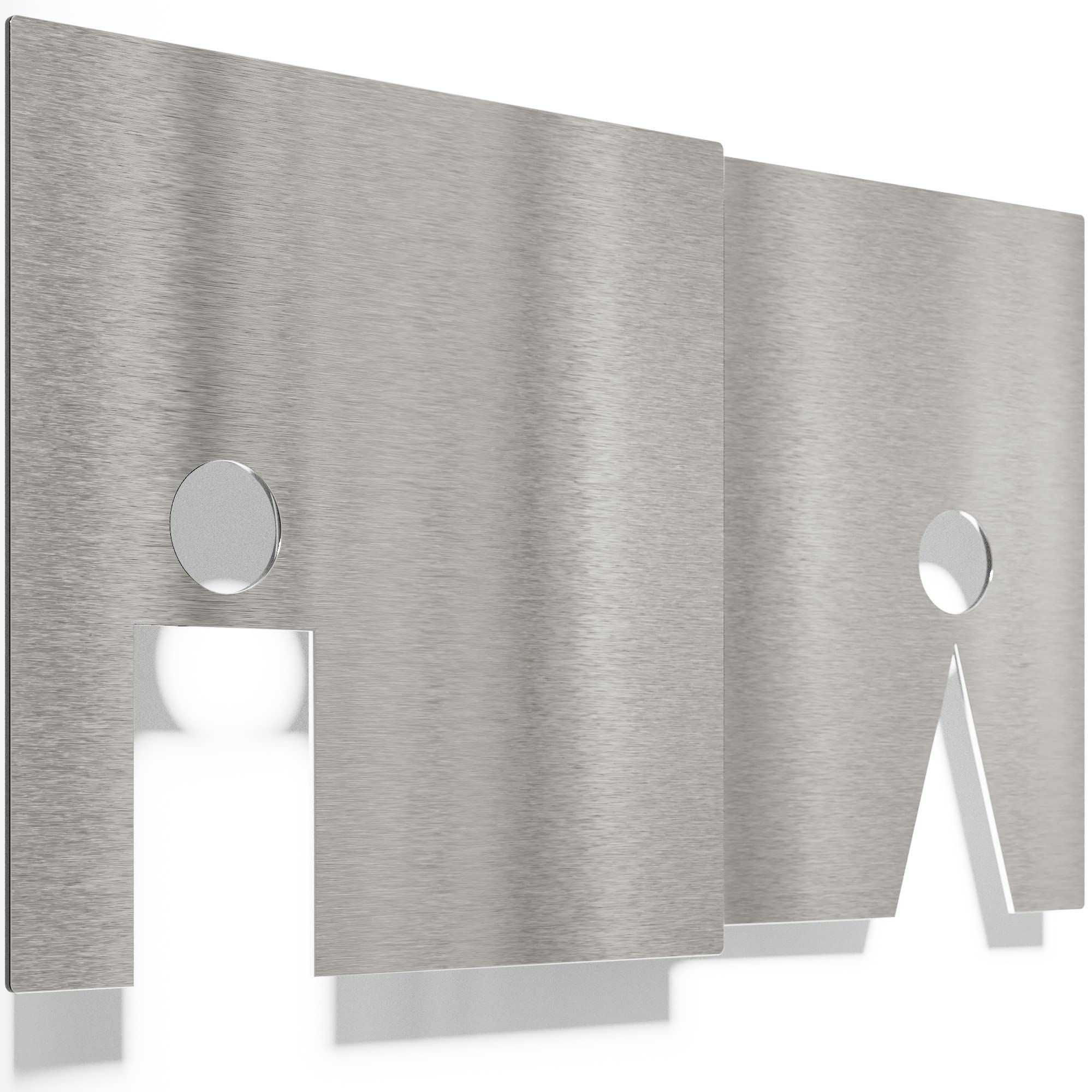 INOXSIGN Design Line 03 Toilet Signs Self-Adhesive Stainless Steel Toilet Signs Tool Installation Elegant and Elegant Made in Germany