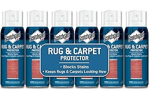 Scotchgard Rug & Carpet Protector, Carpet & Rug Protector Blocks Stains During Spring and Summer Gatherings, Fabric Protector Makes Cleanup of Stains from Muddy Footprints Easier, 14 oz(Pack of 6)