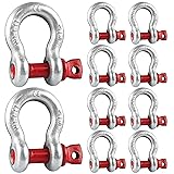 ZORUNNA 10 Pcs 3/8'' D Ring Anchor Shackles for