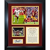 Framed Jayden Daniels 2024 NFL Offensive Rookie of the Year Washington Commanders Facsimile Laser Engraved Signature Auto Football 11"x14"Photo Sig Collage