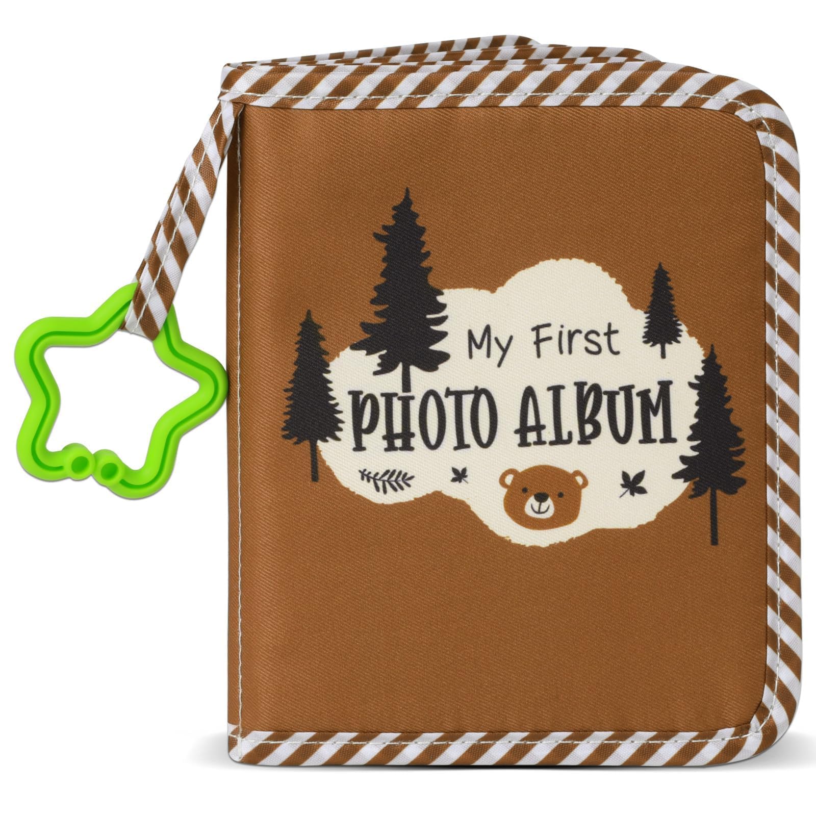 Photo 1 of Baby's My First Family Album Soft Photo Cloth Book Forest Brown Bear My First Book of Photos Baby Memory Album Gift Holds 4x6 Pictures for Babies Newborn Toddler & Kids Baby Shower