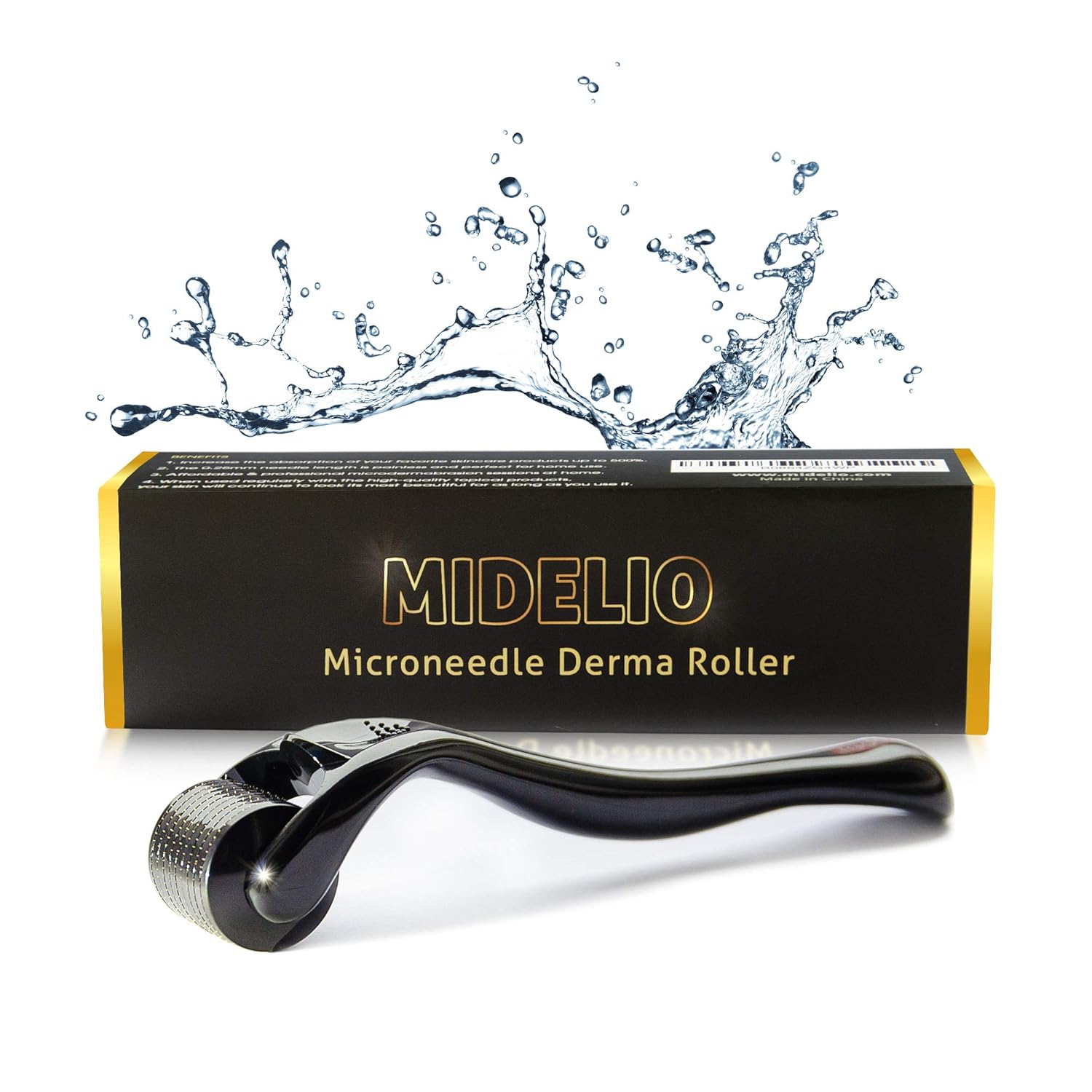 Derma Roller Cosmetic Microdermabrasion Device Tool for Face 0.25mm - Facial Roller 540 Titanium Micro Needles, Skin Roller For Home Skincare Use - Includes Free Storage Case + Free Ebook: Beauty