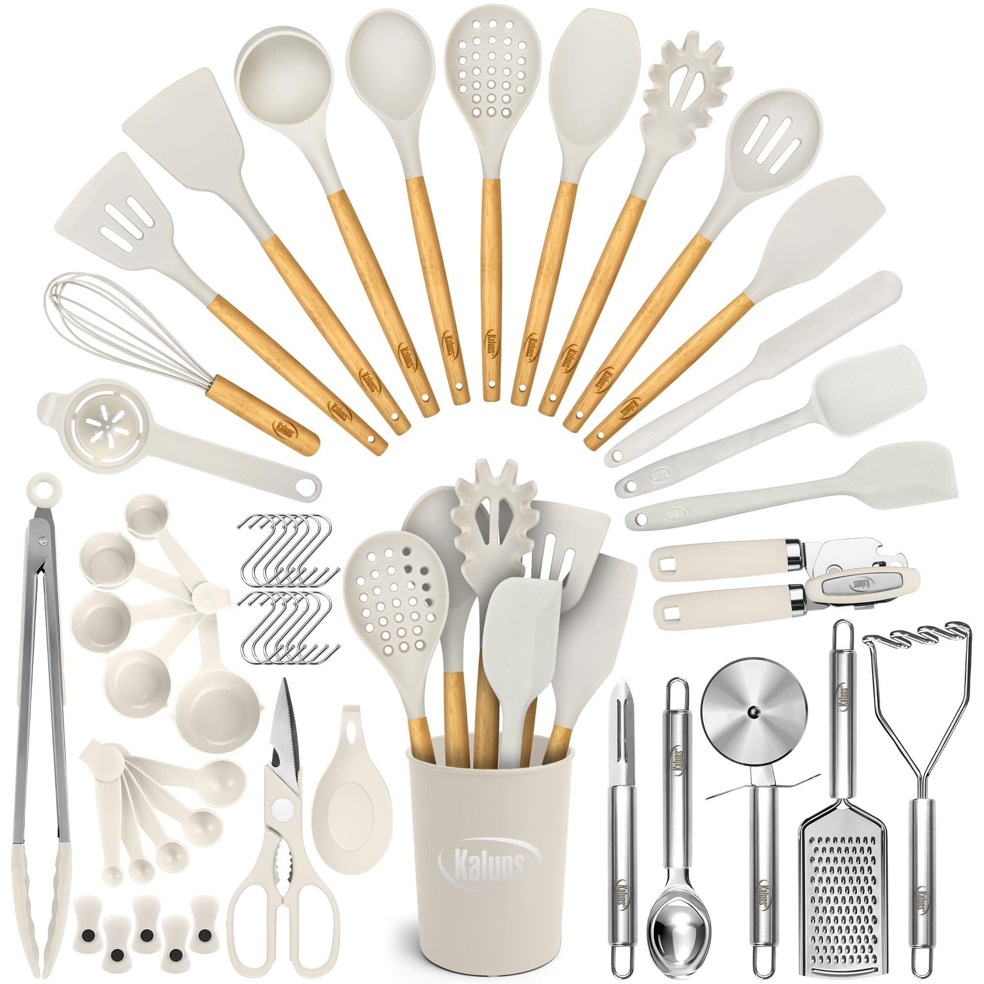 Kaluns 50 PCS Silicone Kitchen Utensils Set Complete Kitchen Set - 800 ...
