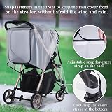 Bemece Universal Pushchair Rain Cover for Stroller Pram Baby Travel Weather view 5