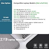 ZYB 16 Inch Laptop Sleeve Case Waterproof Shockproof Grey 16" MacBook Pro 16 view 2