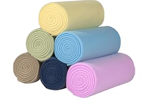 Special SG Glory Fleece Throw Blankets Bulk Fleece Blankets Solid Wholesale Lightweight Warm Soft for Pet Bed Sofa Couch Office Wedding Gifts Travel Seasons Assorted #9 50x60 Inches Pack of 6