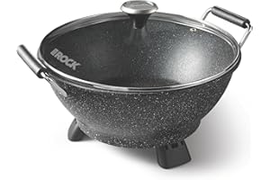 Starfrit Heritage The Rock Electric Multi Pot - 4.5L (4,8 QT) - Rock.Tec Non-Stick - Tempered Glass Lid - Variable Temperatur