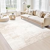 Area Rugs 5x7 Living Room: Washable Rug Modern Abstract Large Rug Soft Non Slip Neutral Rugs Stain Resistant Indoor Carpet for Bedroom Kitchen Dining Room Table Nursery Home Office Rugs(Beige,5'x7')