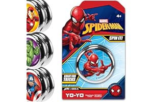 JA-RU Marvel Toys YoYo Toy (1 Unit Assorted Style) Superheroes Spiderman, Hulk, Captain America & Ironman Kids Yoyo Beginner String Trick Yo-Yo Game Fidget Toys for Boys 6806-1