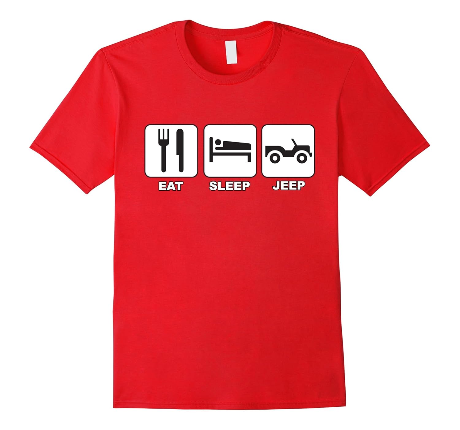 Eat Sleep Jeep T Shirt-Rose