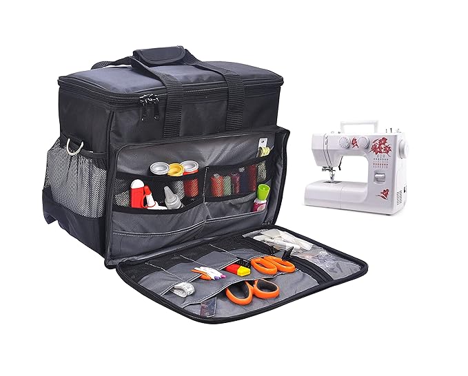 AHM Sewing Machine Carrying Bag with Removable Padding Pad, Stitching