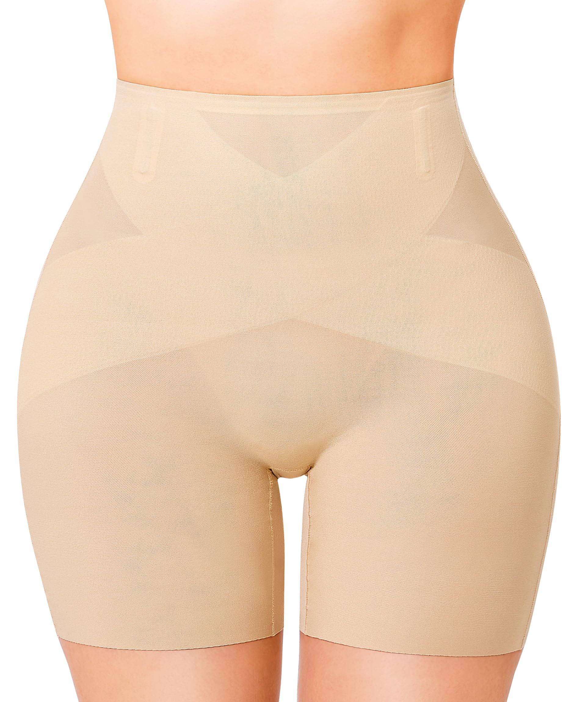 Photo 1 of Gotoly Shapewear Tummy Control Mid-Waist Body Shaper Shorts Butt Lifting Panties Shapewear Shorts(Beige,Small)