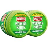 O'Keeffe's Working Hands Hand Cream for Extreme Dryness - 6.8 oz Value Size Jar (2 Pack) - Repairing Skincare for Cracked, Dry Hands