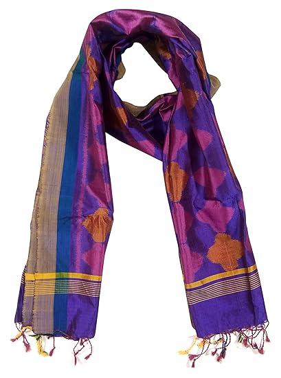 Odisha Handloom Ikkat Womens Stole (Multi-Coloured, orissa art 08)