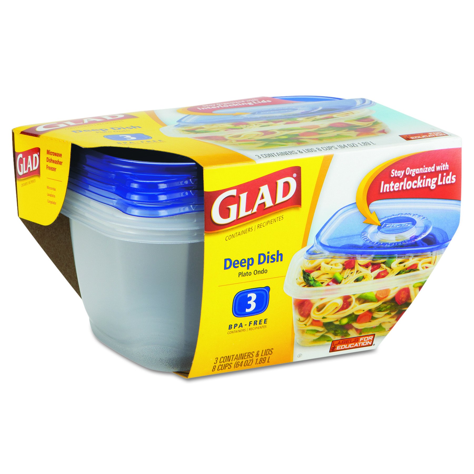 Amazon.com: Glad Food Storage Containers - Entree Container - 25 Ounce