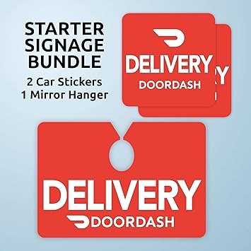 Amazon Com Doordash Starter Signage Bundle Includes Car Mirror Hanger And 2 Stickers 4x4 Inches Doordash Accessories Doordash Sign Doordash Sticker For Window Delivery Sign Delivery Driver Accessories Automotive