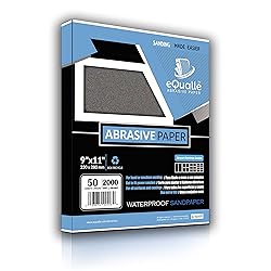 2000 Grit Sandpaper Sheets, 50-Pack, 9x11 in