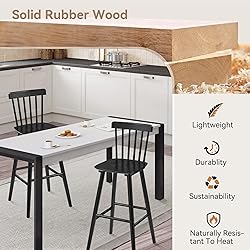 LUE BONA Windsor Wooden Barstools Set of 3 for