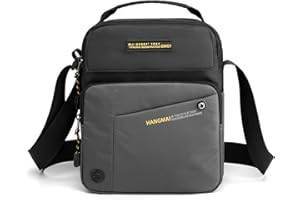 HANGMAI Mini Crossbody Bag, Small Shoulder Bag, Messenger Bag for Cell Phone, iPad 9.7", Laptop 13.3",Travel,Office,Business
