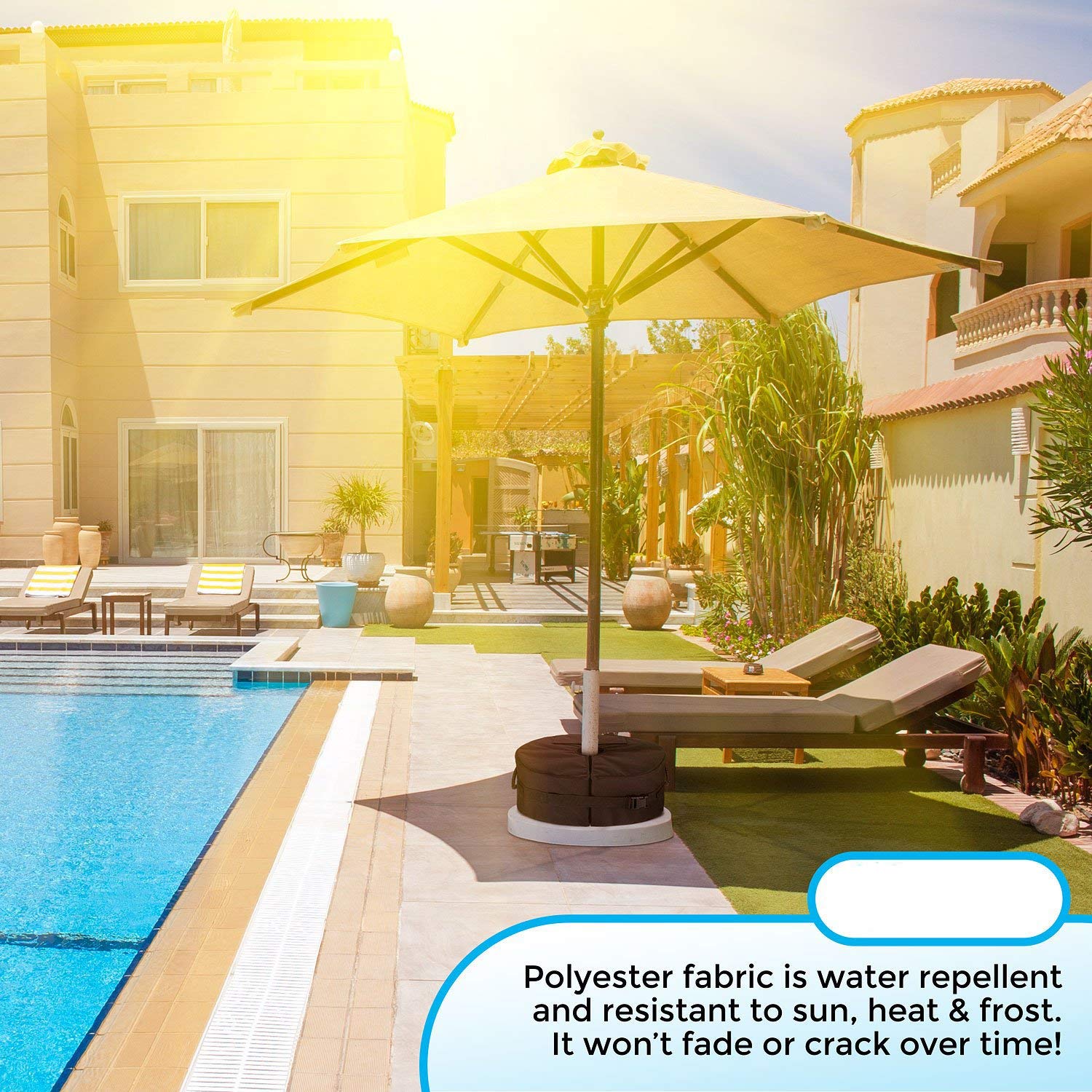 Sodial Umbrella Base Weight Cantilever Or Outdoor Patio Umbrella Stand Replaces Ugly Sand Bags Umbrella Stands