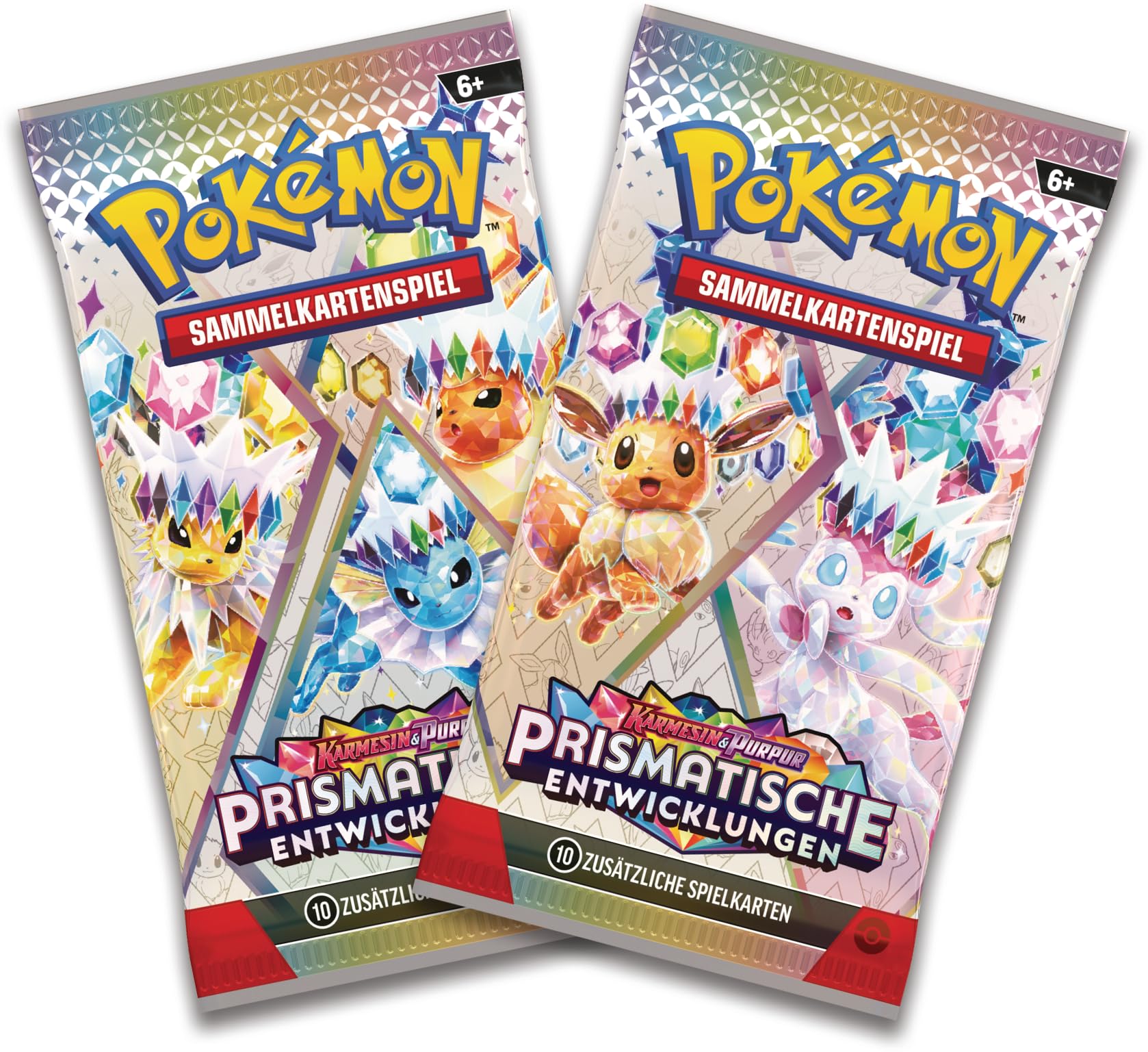 Pokémon-Sammelkartenspiel: Mini-Tin-Box Karmesin & Purpur – Prismatische Entwicklungen: Feelinara (2 Boosterpacks & 1 Münze) 6