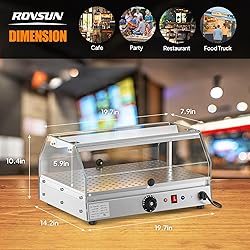 ROVSUN Food Warmer Pizza Warmer Countertop, Food