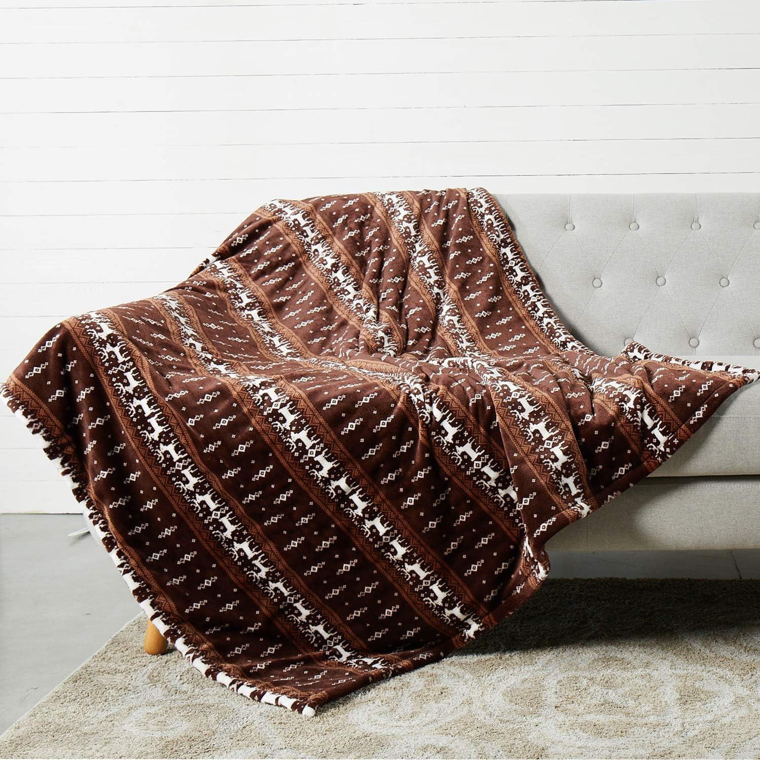 Electric Heated Blanket Throw with 3 Heating Levels & 4 Hours Auto Off,Super Cozy Soft Heated Throw with Fast Heating and Machine Washable,Home Office Use: Home & Kitchen