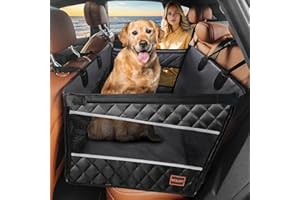MIXJOY Dog Car Seat for Large Medium Dogs, Back Seat Extender for Pets, Waterproof Pet Carseat for Medium Sized Dog, Hammock for Pet, with Storage Pocket for Cars/SUV/Truck(L-28 * 22 * 20.5in)