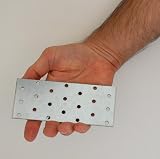 LLB Joining Plate Flat Connecting Iron Galvanised 10pc 140x60x2mm 5.5x2.3x0.08in view 6