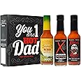 Elijah's Xtreme #1 Dad Hot Sauce Variety Pack - 3 Bottle Father's Day Hot Sauce Gift Sets Includes Pineapple Mango Habanero, Ghost Pepper Sauce, and Carolina Reaper Hot Sauces - Best Gifts for Dad