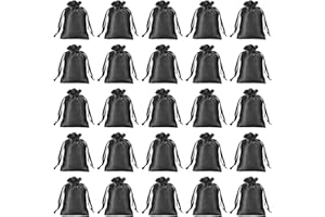 PATIKIL Satin Bags with Drawstring, 50 Pack 4x6 Inch Wedding Favor Bags Mini Gift Packaging Bags for Birthday Christmas Jewel