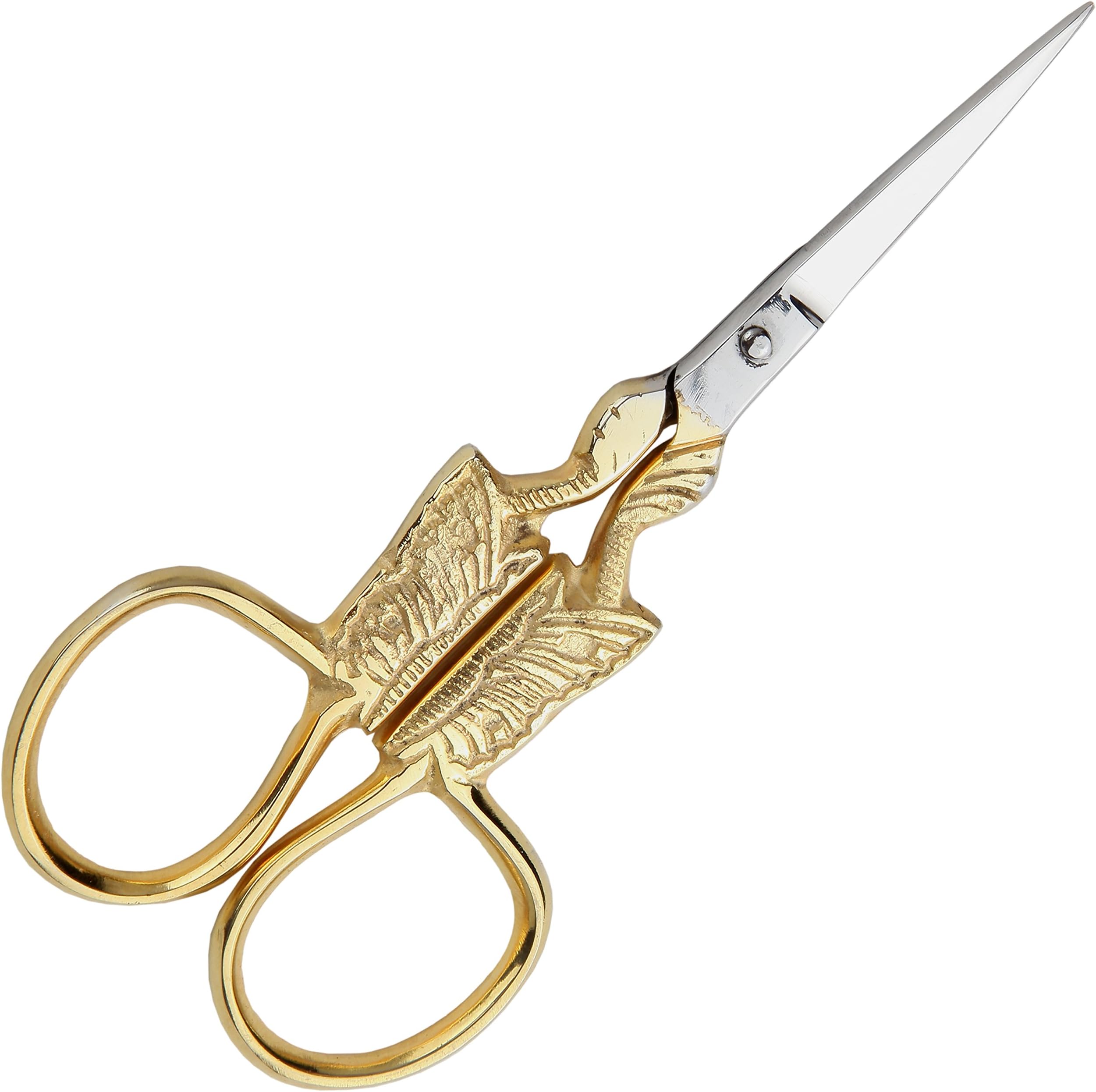 Elegance Heirloom Embroidery Scissors - Collectible Gift Featuring Vintage European Design - Cross Stitch Sewing Quilting Needlework - Butterfly Gold