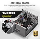 Corsair RM850x 850W 80 Plus Gold Fully Modular Power Supply UK Black view 3