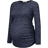 Smallshow Women's Maternity Sweater Shirt Long Sleeve Pregnancy Top Clothes
