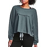 Champion Womens Champion Women's Sleep Cropped Tee, Script Logo