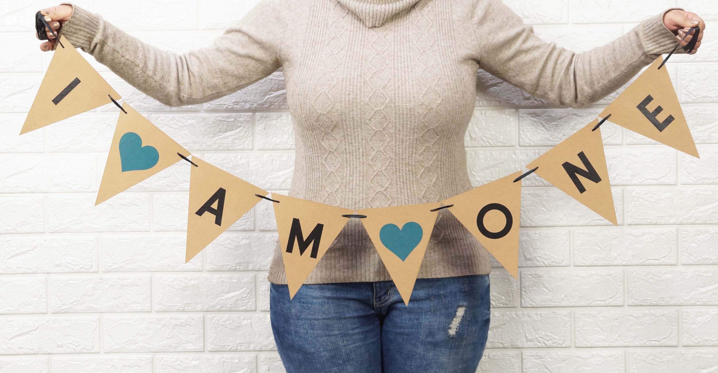 Inkdotpot Pre-Assembled Bunting Flags I Am One Birthday Rustic Kraft Bunting Pennant Wall Decor Birthday Banner DIY Party Supplies