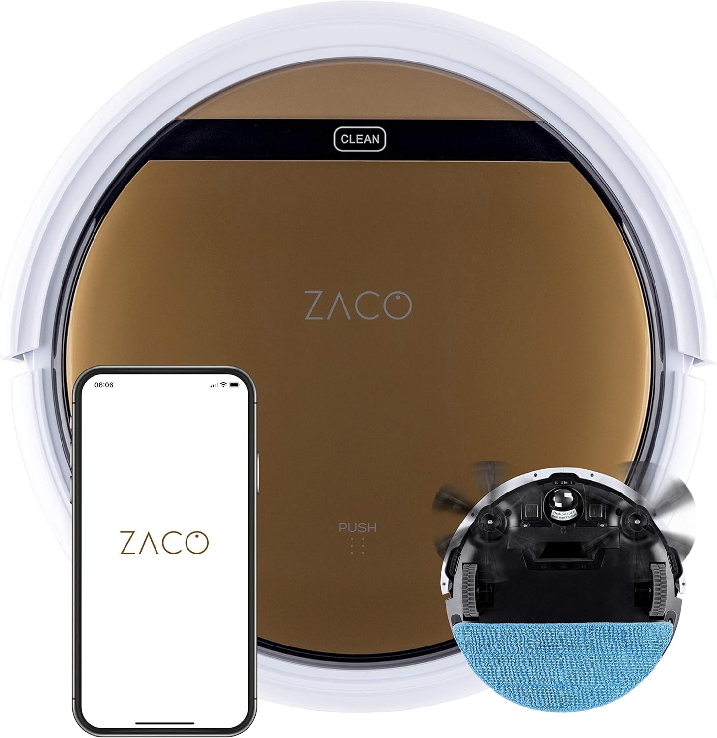 Zaco Robot Aspirateur V5x Avec Wifi Connecte Alexa Google Appli Aspirateur Robotique Laveur De Sol 2 En 1 Sans Fil Avec Poubelle Et Base De Vidange Nettoyeur Lavant