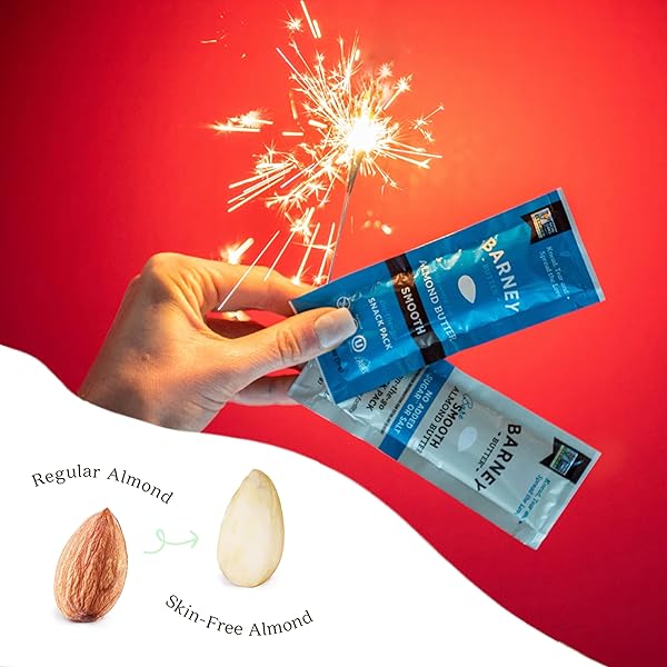 BARNEY BUTTER ALMOND BUTTER SNACK PACKS, SMOOTH, 0.6 OUNCE (PACK OF 24), SKIN-FREE ALMONDS, NON-GMO, GLUTEN FREE, KETO, PALEO, VEGAN