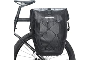 ROCKBROS Bike Panniers Waterproof Rear Rack Bag Max 30L Large Capacity for Cycling Traveling Commuting