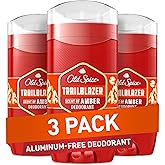 Old Spice Aluminum Free Deodorant for Men, 24/7 Odor Protection, 24/7 Freshness & Lasting Scent, Trailblazer with Amber Scent, 3.0 oz (Pack of 3)